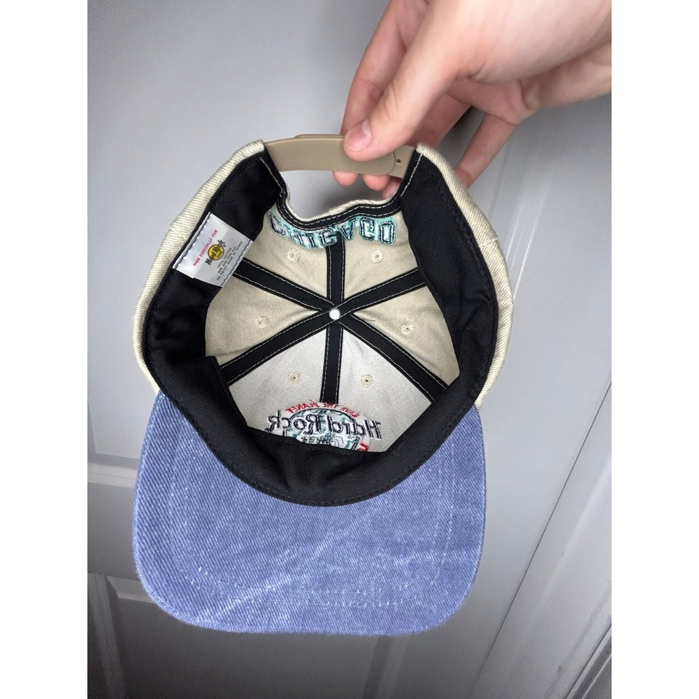 Vintage 90's Hard Rock Cafe‎ Chicago "Save The Planet" Embroidered Snap Back Hat - Picture 7 of 12